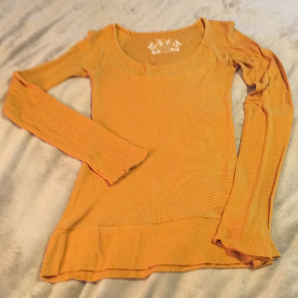 Gold long sleeve top